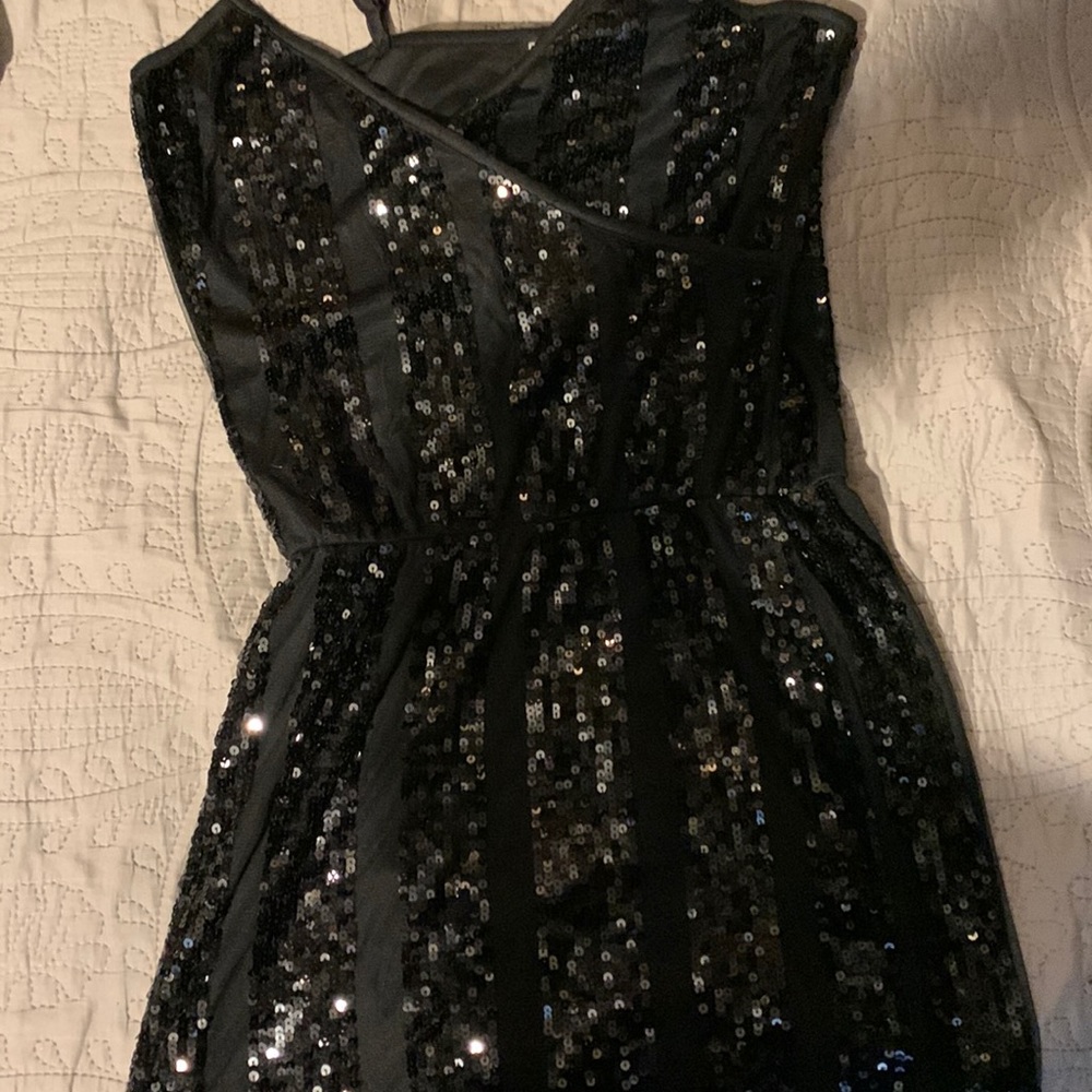 Black sequin dress